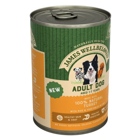 James Wellbeloved Adult Dog Turkey Loaf Tin 12x400g, James Wellbeloved,