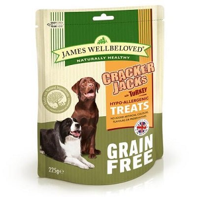 James Wellbeloved CrackerJacks Turkey & Veg Grain Free 6x225g, James Wellbeloved,