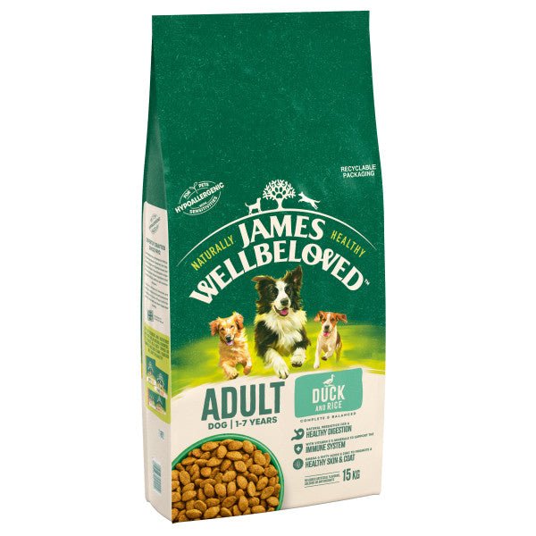 James Wellbeloved Dog Adult Duck & Rice, James Wellbeloved, 15 kg