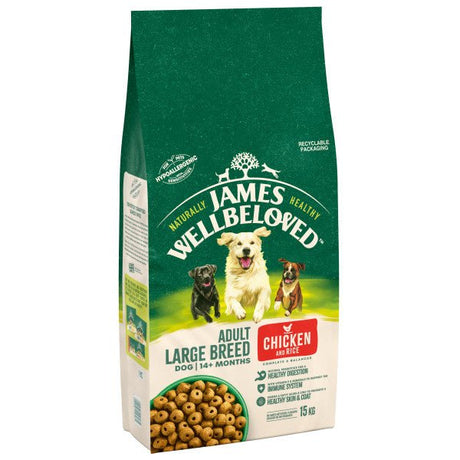 James Wellbeloved Dog Adult Large Breed Chicken & Rice 15 kg, James Wellbeloved,