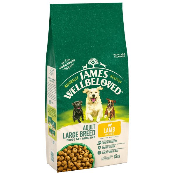 James Wellbeloved Dog Adult Large Breed Lamb & Rice 15 kg, James Wellbeloved,