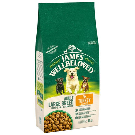 James Wellbeloved Dog Adult Large Breed Turkey & Rice 15 kg, James Wellbeloved,