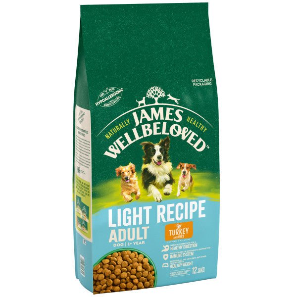 James Wellbeloved Dog Adult Light Turkey & Rice, James Wellbeloved, 12.5kg