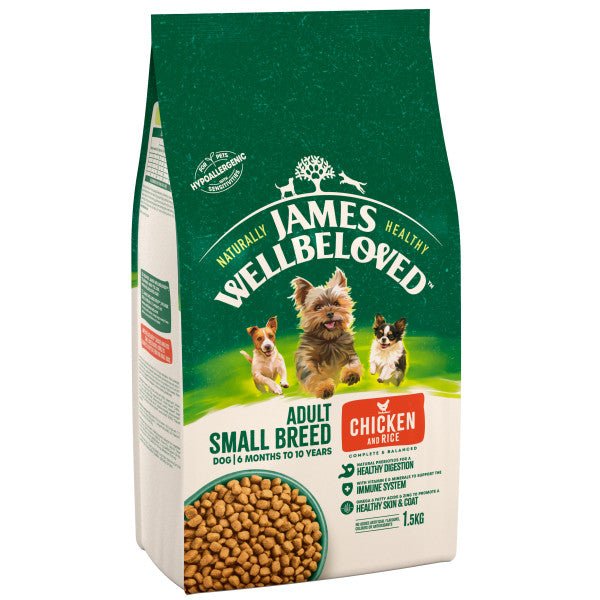 James Wellbeloved Dog Adult Small Breed Chicken & Rice, James Wellbeloved, 1.5 kg
