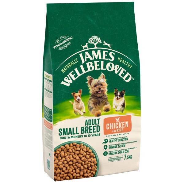 James Wellbeloved Dog Adult Small Breed Chicken & Rice, James Wellbeloved, 7.5 kg