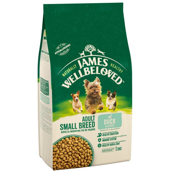 James Wellbeloved Dog Adult Small Breed Duck & Rice, James Wellbeloved, 1.5 kg