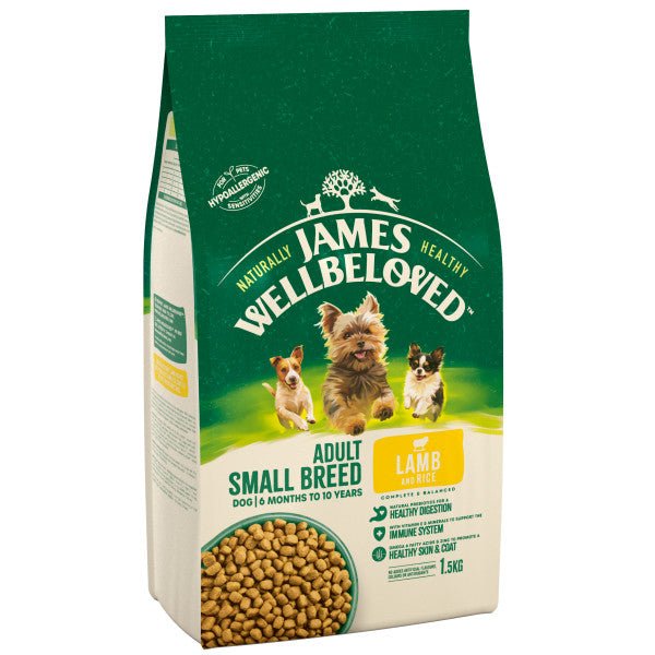 James Wellbeloved Dog Adult Small Breed Lamb & Rice, James Wellbeloved, 1.5 kg