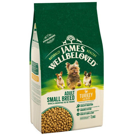 James Wellbeloved Dog Adult Small Breed Turkey & Rice, James Wellbeloved, 1.5 kg