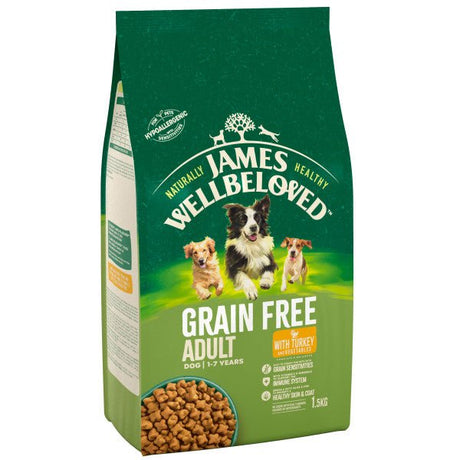James Wellbeloved Dog Adult Turkey & Veg Grain Free, James Wellbeloved, 1.5 kg