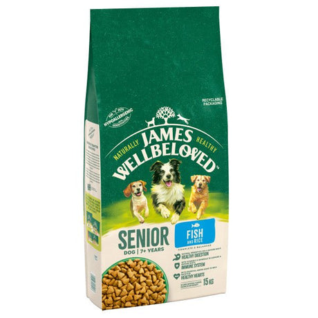 James Wellbeloved Dog Senior Fish & Rice, James Wellbeloved, 15 kg