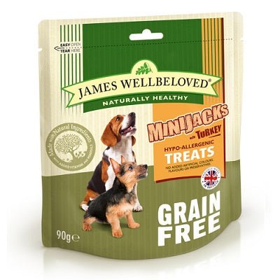 James Wellbeloved MiniJacks Turkey & Veg Grain Free 10 x 90g, James Wellbeloved,