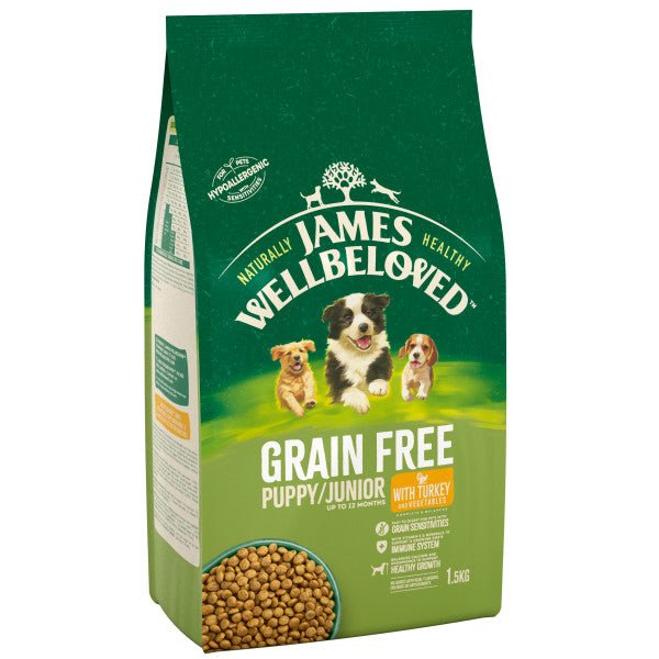 James Wellbeloved Puppy Turkey & Veg Grain Free 1.5 kg, James Wellbeloved,
