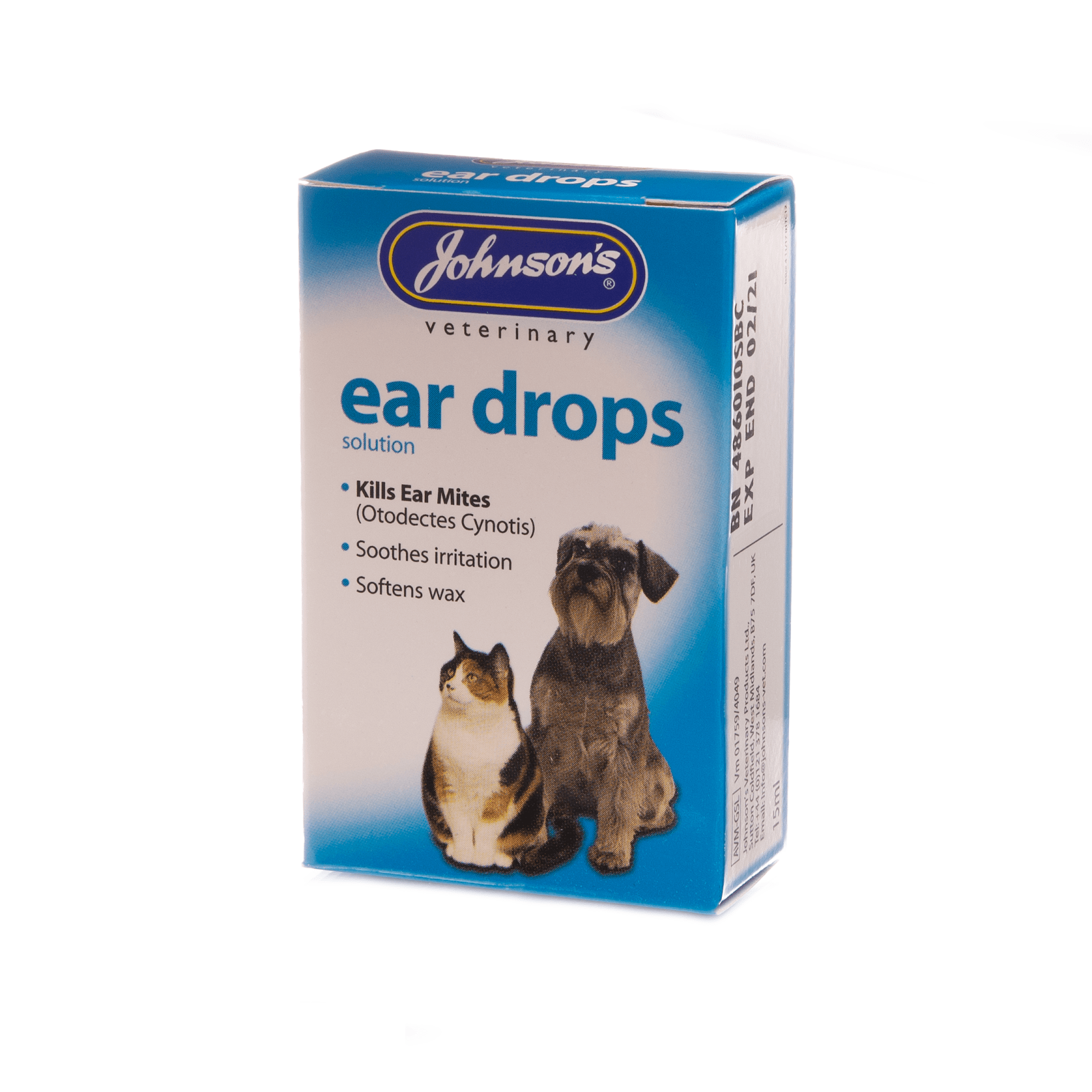 Johnsons Dog & Cat Ear Drops (x6), Johnsons Veterinary,