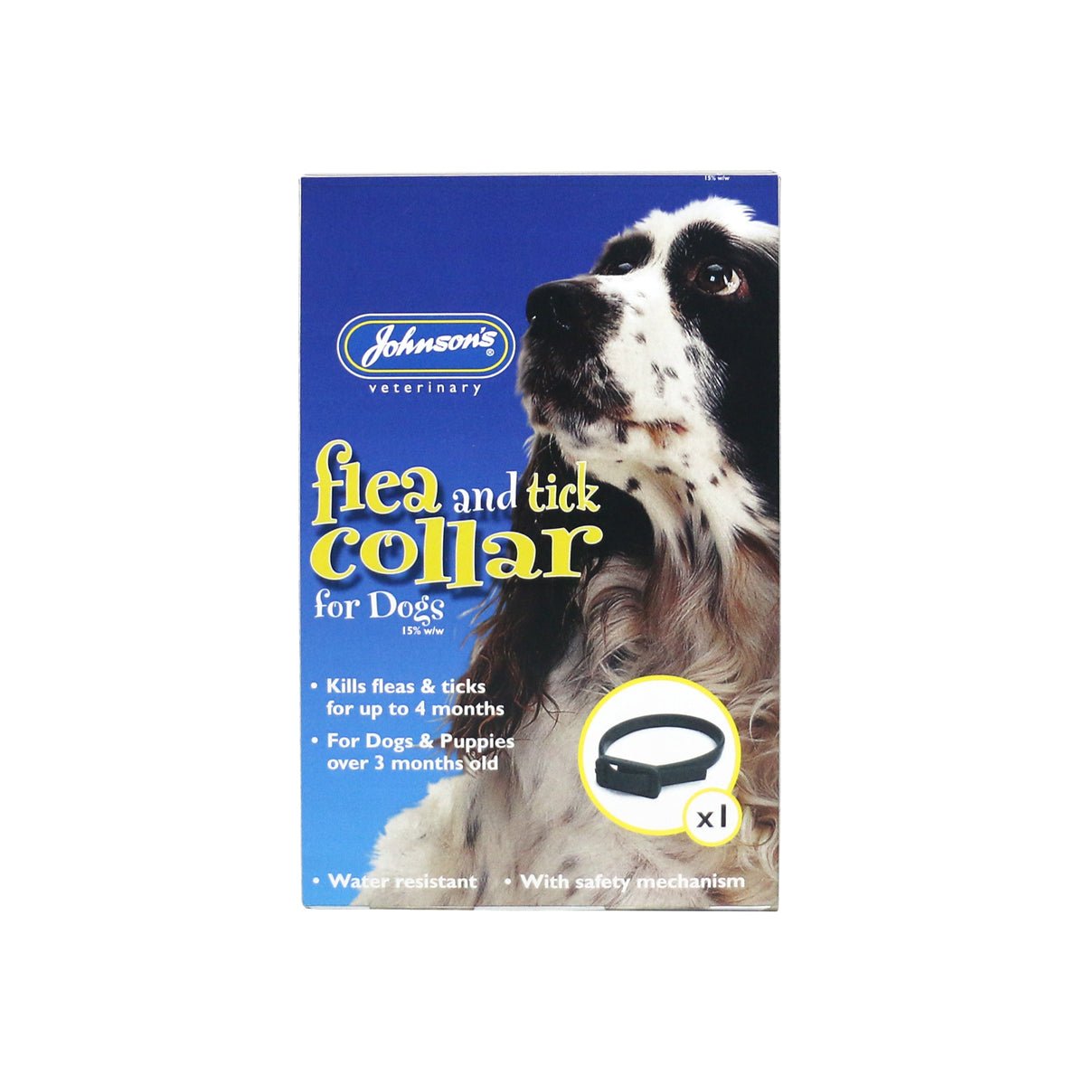 Johnsons Dog Flea & Tick Waterproof Collar x 6, Johnsons Veterinary,