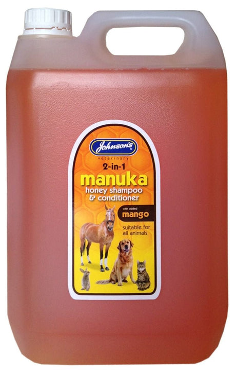 Johnsons Manuka Honey Shampoo & Conditioner - Dogs, Cats, Small Animals and Horses., Johnsons Veterinary, 5 L