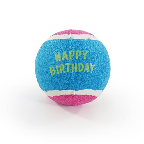 Jolly Doggy Birthday Balls 4x3pk Dog Toy, Rosewood,