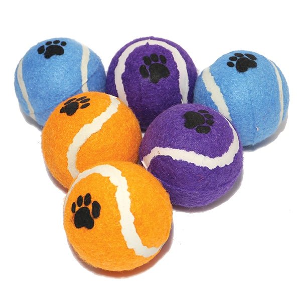 Jolly Doggy Tennis Balls 6 Pack, Rosewood,
