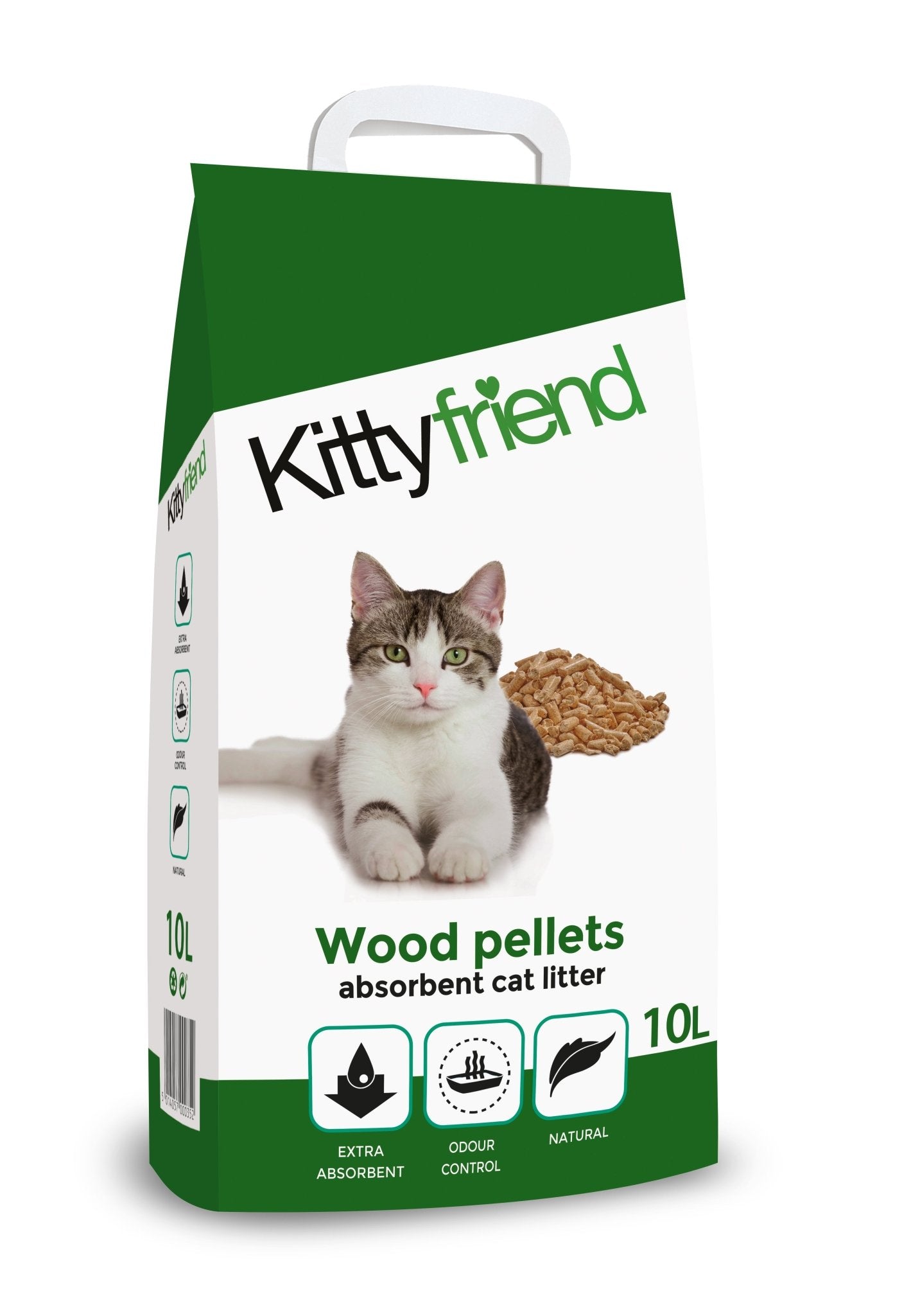 Kitty Friend Wood Pellets Cat Litter, Sanicat, 10 L