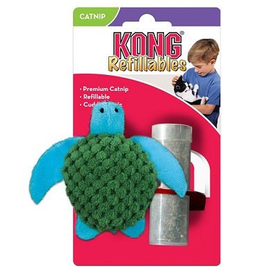 Kong Cat Refillable Catnip Turtle Each, Kong,