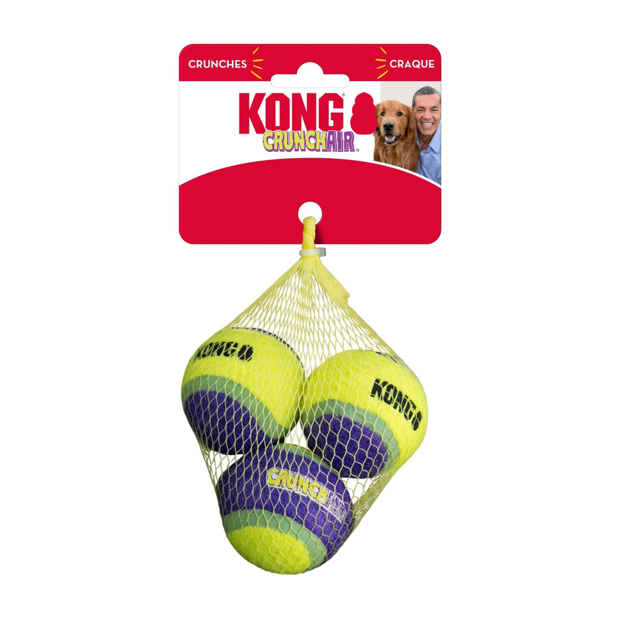 KONG CrunchAir Balls x3 Dog Toy, Kong, Small