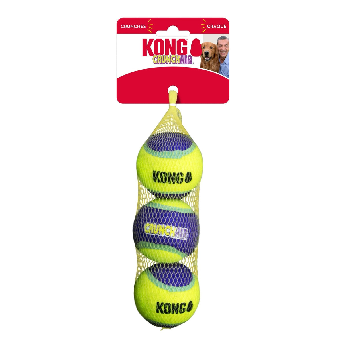 KONG CrunchAir Balls x3 Dog Toy, Kong, Small