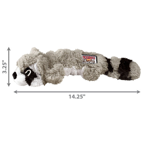 KONG Scrunch Knots Raccoon Dog Toy, Kong, Medium/Large