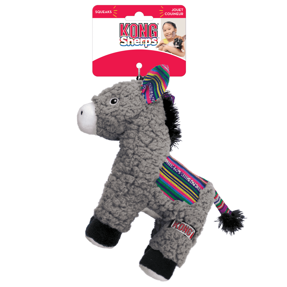 KONG Sherps Donkey Dog Toy, Kong,