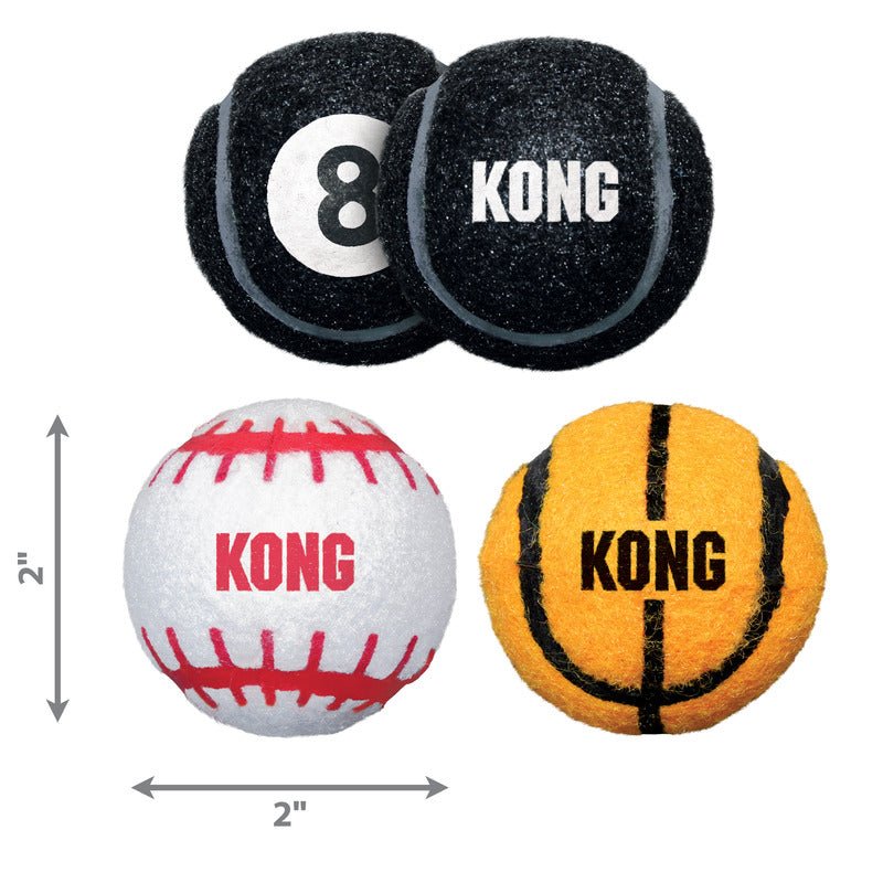 KONG Sport Balls 3-Pack Dog Toy, Kong, Small