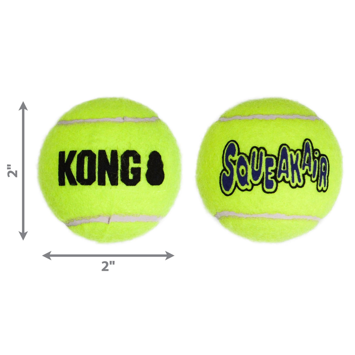 KONG Squeak Air Tennis Balls 3-Pack Dog Toy, Kong, Small
