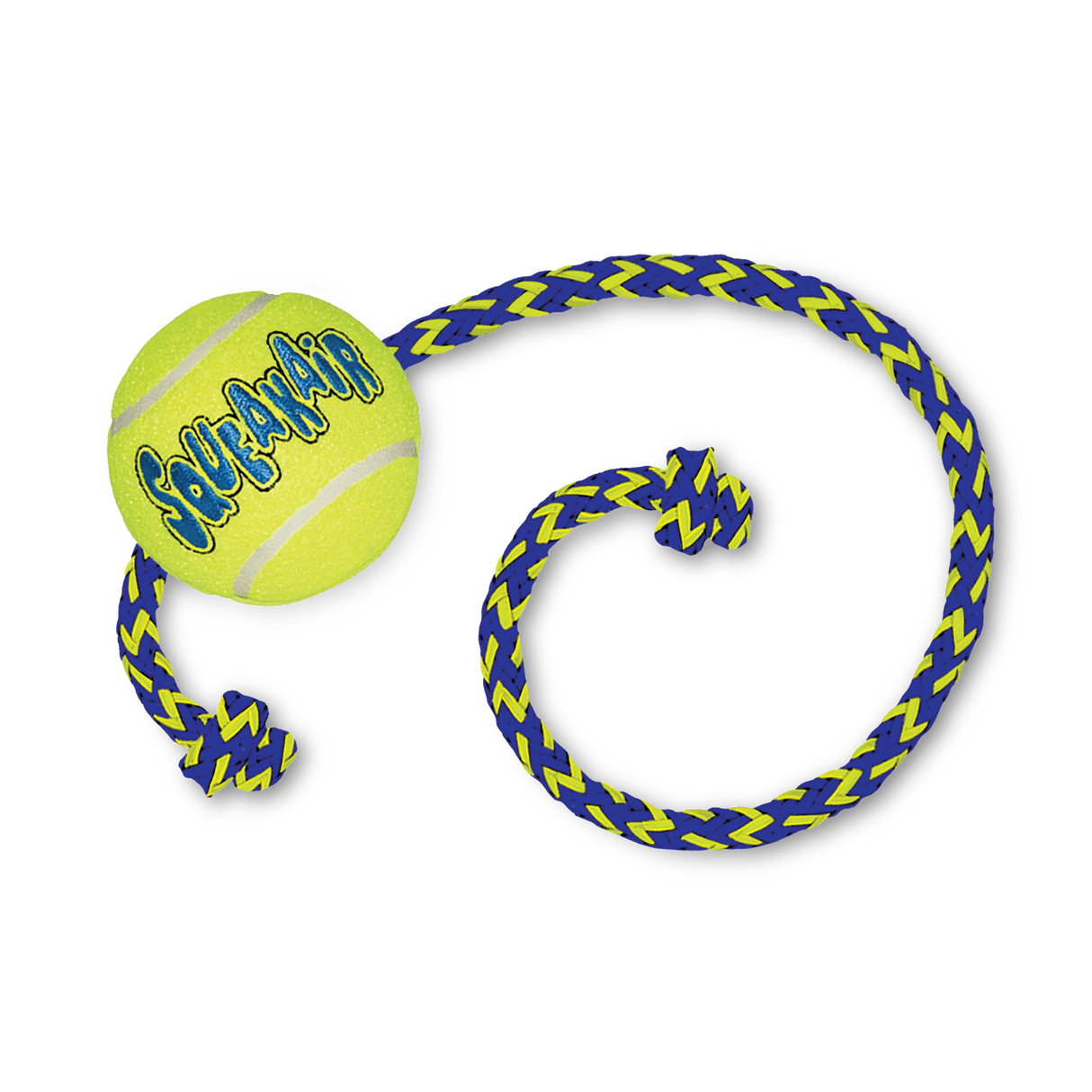 KONG SqueakAir Ball with Rope Dog Toy, Kong,