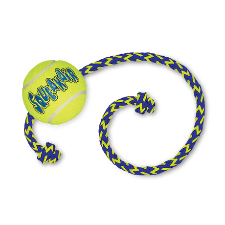 KONG SqueakAir Ball with Rope Dog Toy, Kong,