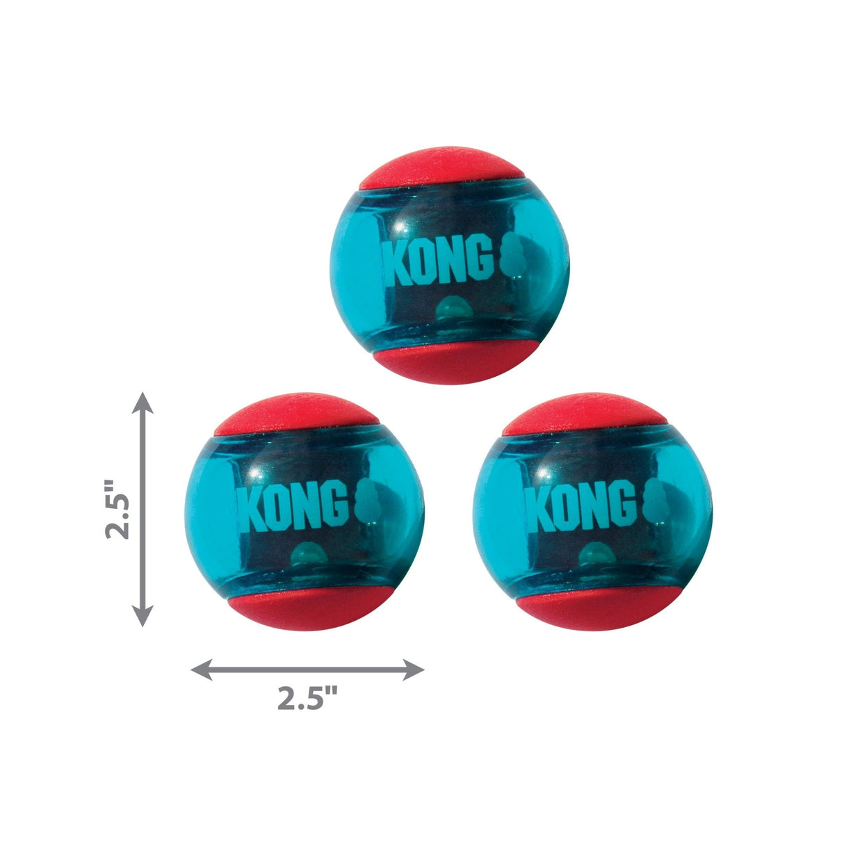KONG Squeezz Action Ball Red Dog Toy, Kong, Medium