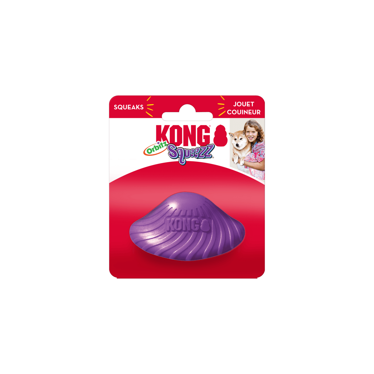 KONG Squeezz Orbitz Saucer Dog Toy, Kong,