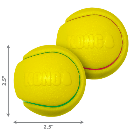 KONG Squeezz Tennis Ball Dog Toy, Kong, Medium