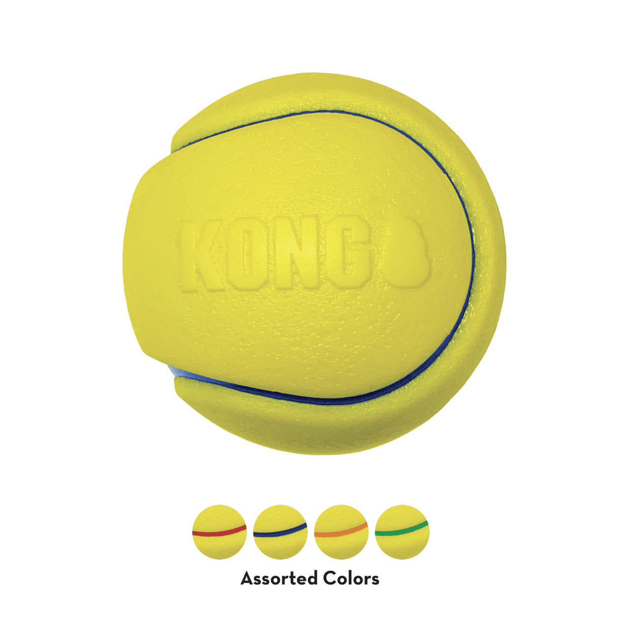 KONG Squeezz Tennis Ball Dog Toy, Kong, Medium