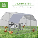 Large Chicken Run for 10-12 Birds - Walk In with Roof, PawHut,