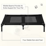 Large Raised Dog Bed, Cooling, Portable, Black, PawHut,