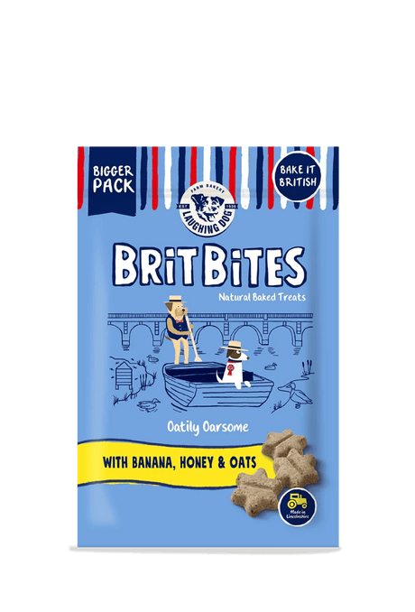 Laughing Dog Brit Bites Wheet Free with Banana, Honey & Oats (7 x 175g), Laughing Dog,
