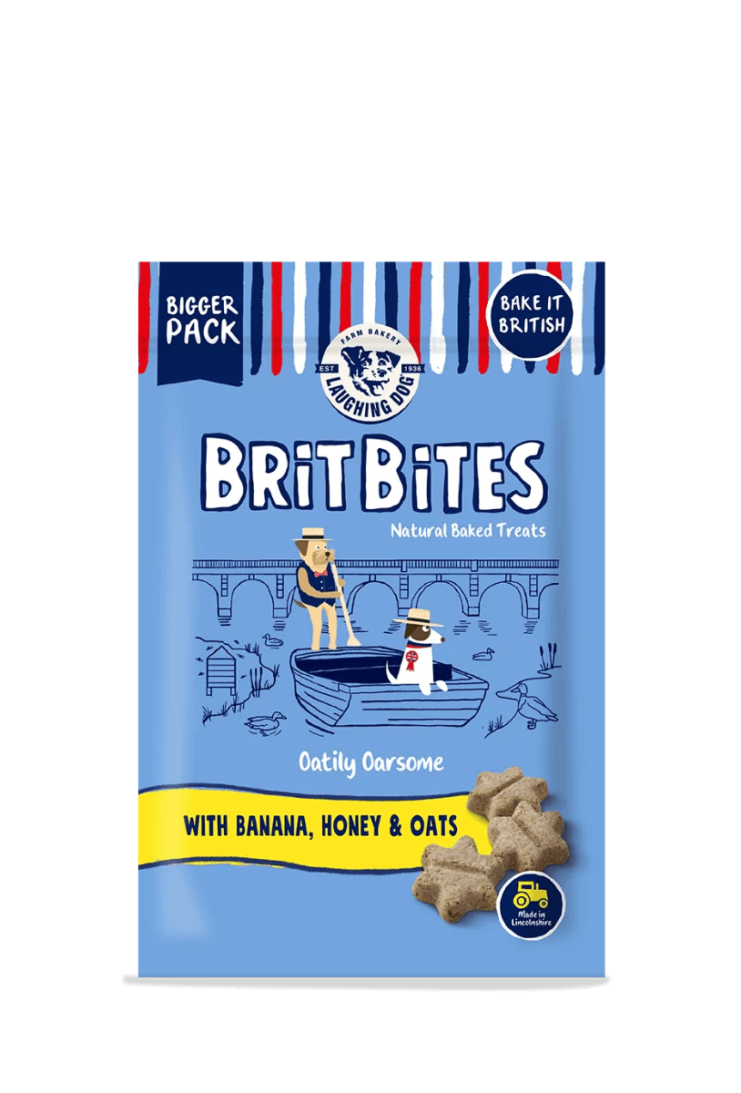Laughing Dog Brit Bites Wheet Free with Banana, Honey & Oats (7 x 175g), Laughing Dog,