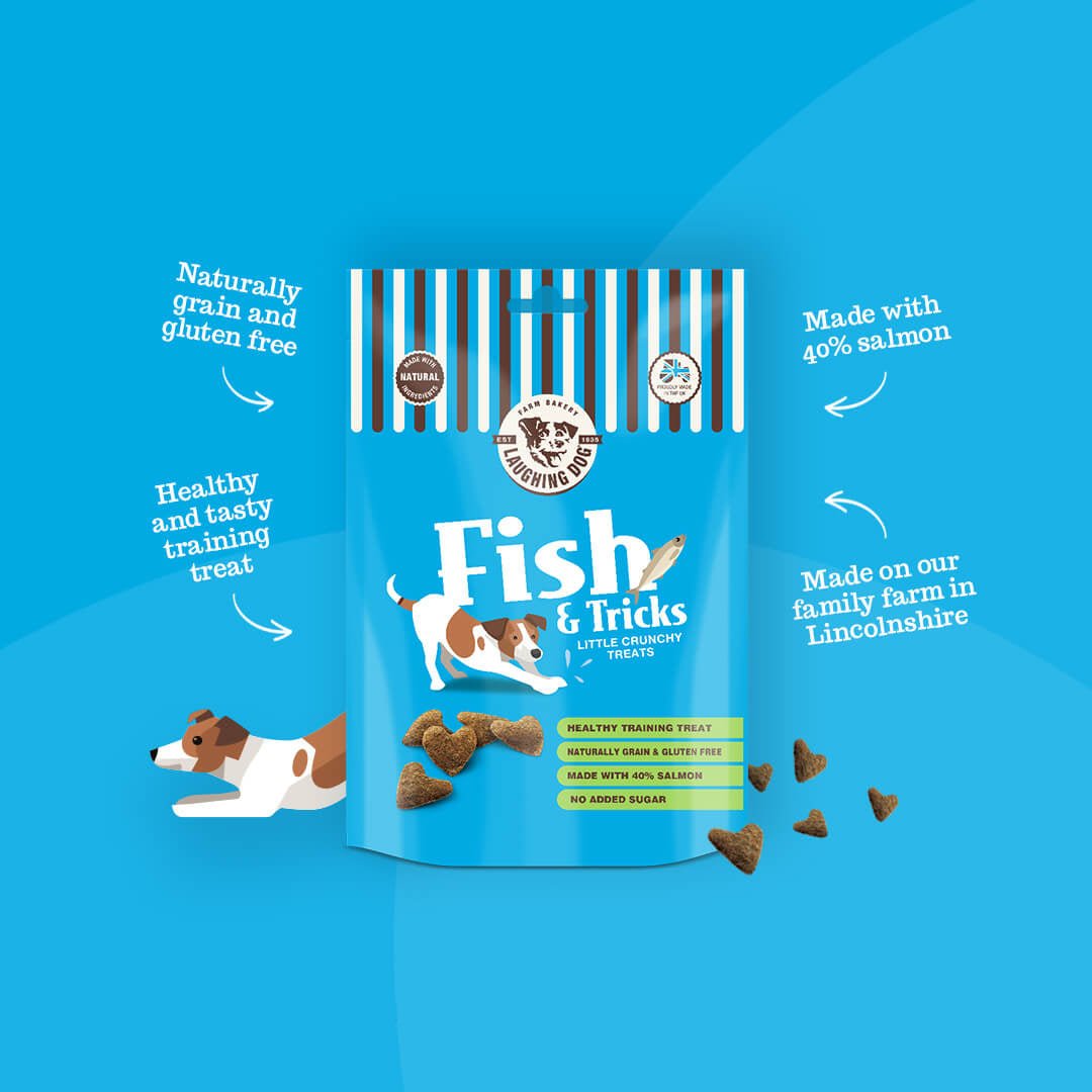 Laughing Dog Grain Free Fish & Tricks 5 x 125g, Laughing Dog,