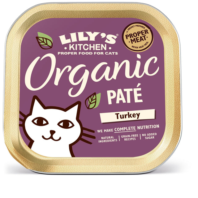 Lily's Kitchen Cat Organic Turkey Grain Free 19x85g, Lily's Kitchen,