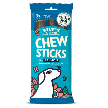 Lily's Kitchen Chew Sticks with Salmon 3 Sticks 10 x 120g, Lily's Kitchen,