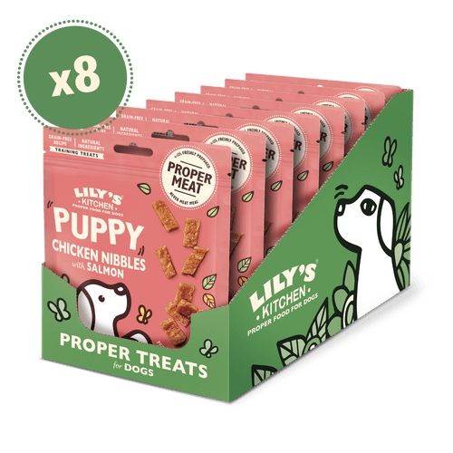 Lily's Kitchen Chicken Nibbles with Salmon Puppy Treats (8 x 70g), Lily's Kitchen,