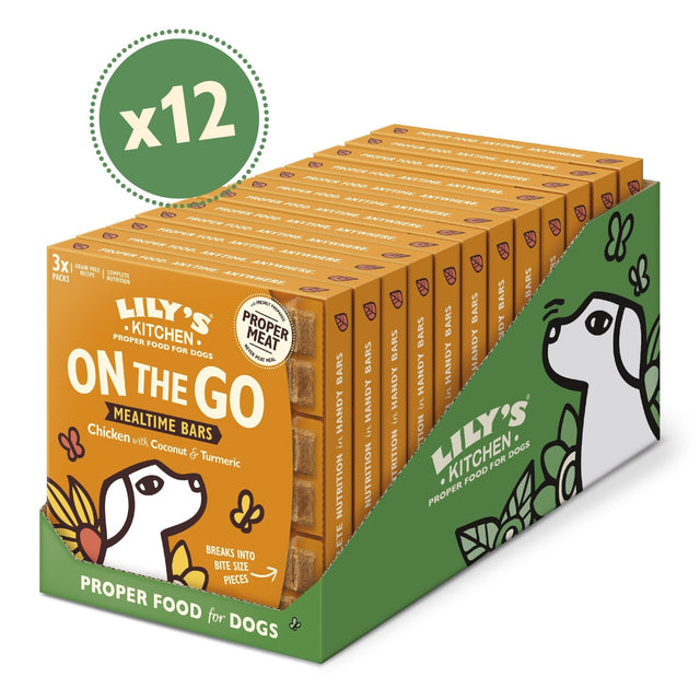 Lily's Kitchen Chicken On the Go Bars Multipack (3 x 40g) x12, Lily's Kitchen,