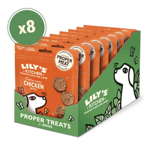 Lily's Kitchen Chomp-Away Chicken Bites Dog Treats (8 x 70g), Lily's Kitchen,