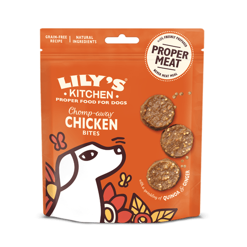 Lily's Kitchen Chomp-Away Chicken Bites Dog Treats (8 x 70g), Lily's Kitchen,