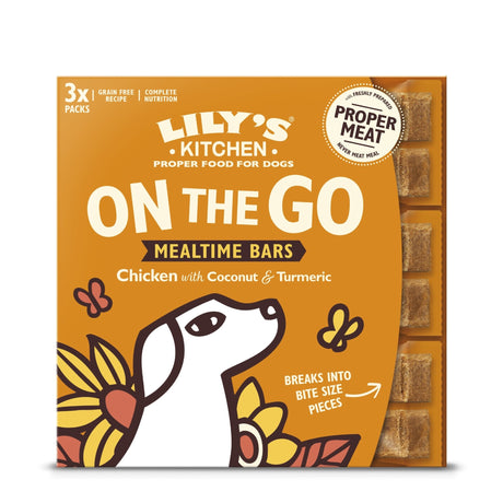 Lily's Kitchen On the Go Bar Chicken with Coconut & Turmeric 2 pack 3 x 40g x 12, Lily's Kitchen,