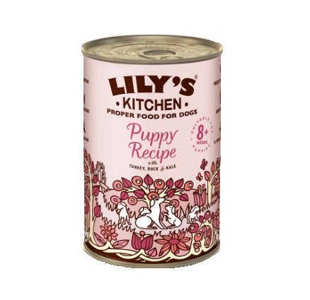 Lily's Kitchen Puppy Recipe Turkey & Duck Tins 6x400g, Lily's Kitchen,