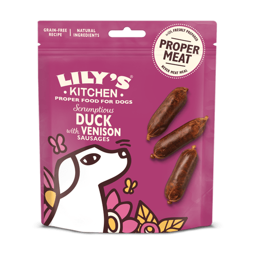 Lily's Kitchen Scrumptious Duck with Venison Sausages Dog Treats (8 x 70g), Lily's Kitchen,