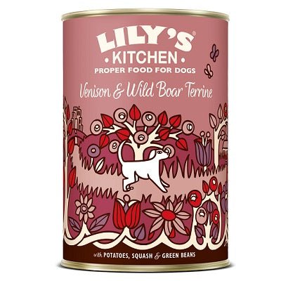 Lily's Kitchen Venison & Wild Boar Terrine Tins 6x400g, Lily's Kitchen,